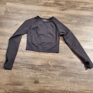 Cropped Long Sleeve workout Shirt